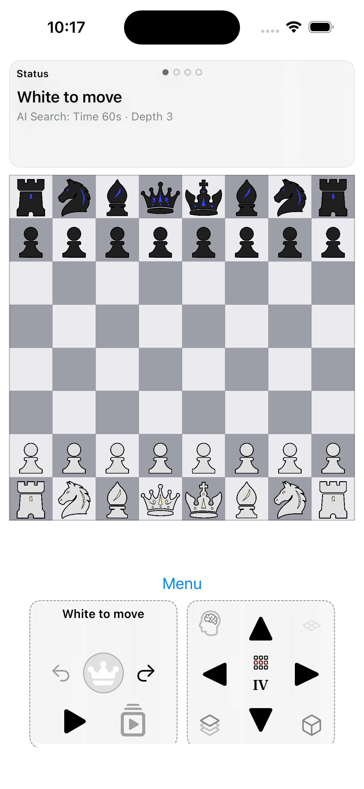 Narrow-Layout mit fokussierter BoardView auf einem iPhone-ähnlichen Bildschirm